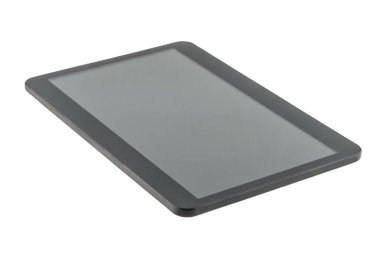 Siyah tablet beyaz arkaplanda izole edildi