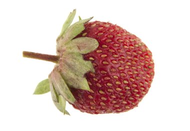 Çilek beyaz arkaplanda izole edildi