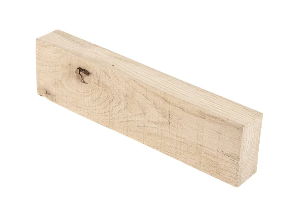 Barra di legno su sfondo bianco — Foto Stock