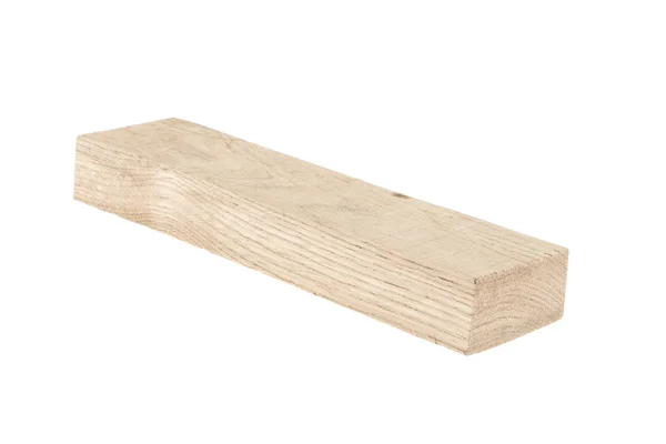 Barra di legno su sfondo bianco — Foto Stock
