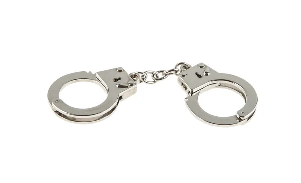 Iron handcuffs isolated on white background — Stock Photo, Image