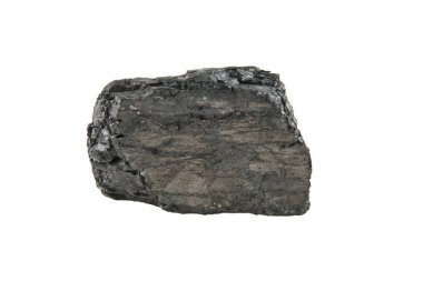 kömür beyaz arkaplanda izole edildi