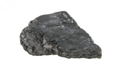 kömür beyaz arkaplanda izole edildi