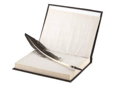 Not defteri ve tüy mürekkep ile