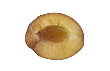 Beyaz arkaplanda erik izole edildi