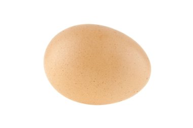 Beyaz arkaplanda izole edilmiş tavuk yumurtası