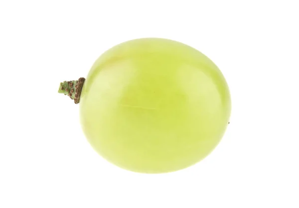 Zielone winogrona izolowane na białym tle — Zdjęcie stockowe
