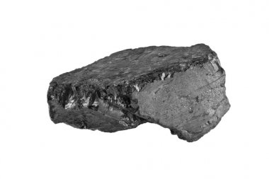 kömür beyaz arkaplanda izole edildi