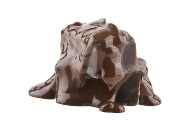 sıvı çikolata arka planda çikolata şekerleme