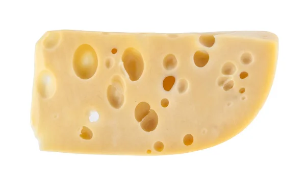 Pedazo de queso aislado sobre fondo blanco — Foto de Stock