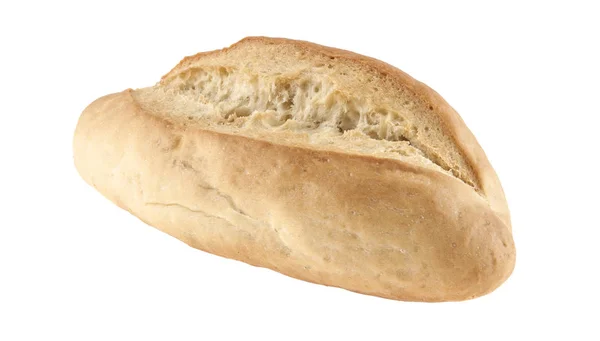 Bochenek chleba białego na białym tle — Zdjęcie stockowe
