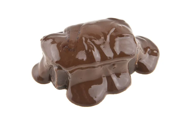Caramelo de chocolate aislado sobre fondo blanco — Foto de Stock