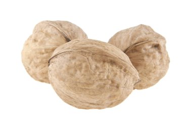 beyaz arkaplanda izole edilmiş ceviz