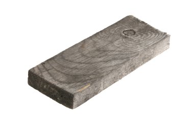 Tahta beyaz arkaplanda izole edildi