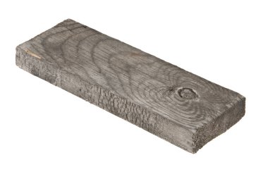 Tahta beyaz arkaplanda izole edildi