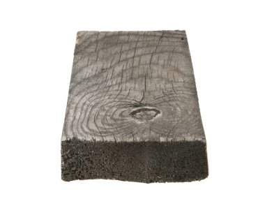 Tahta beyaz arkaplanda izole edildi