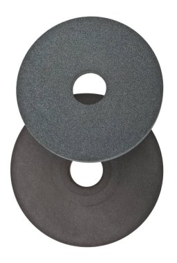 Beyaz arka plan üzerinde izole aşındırıcı daire
