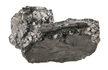 kömür beyaz arkaplanda izole edildi