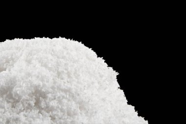 Beyaz kar beyaz arka plan üzerinde izole