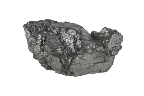 Izolované uhlí na bílém pozadí — Stock fotografie