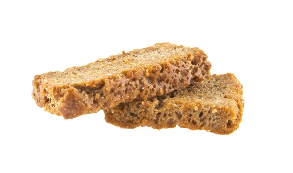 Råg saltade kex isolerade på vit bakgrund — Stockfoto