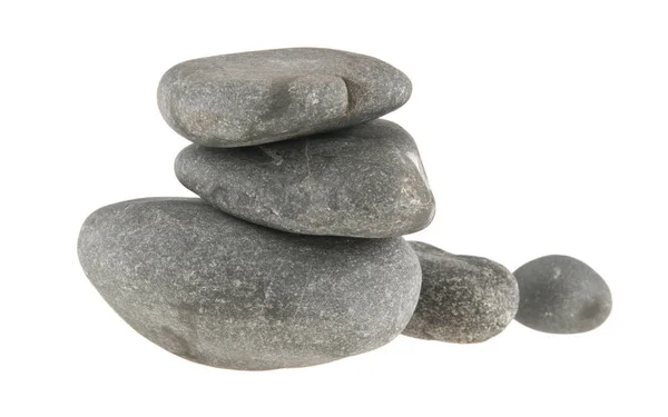 Sea stones isolated on white background — Stock Photo, Image