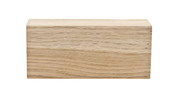 Barra di legno isolata su sfondo bianco — Foto Stock