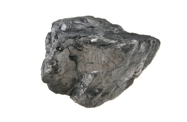 kömür beyaz arkaplanda izole edildi