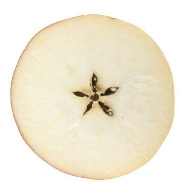 Beyaz arkaplanda kırmızı elma izole edildi