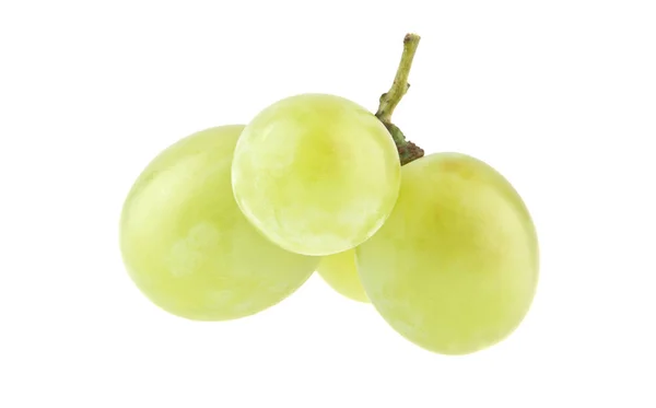 Zielone Winogrona Izolowane Białym Tle — Zdjęcie stockowe