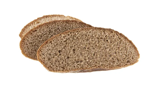 Roggebrood Geïsoleerd Witte Achtergrond — Stockfoto