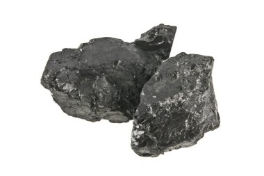 kömür beyaz arkaplanda izole edildi