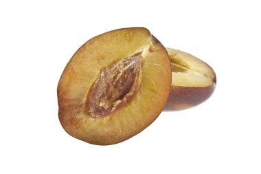 Beyaz arkaplanda erik izole edildi