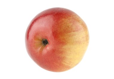 Beyaz arkaplanda kırmızı elma izole edildi