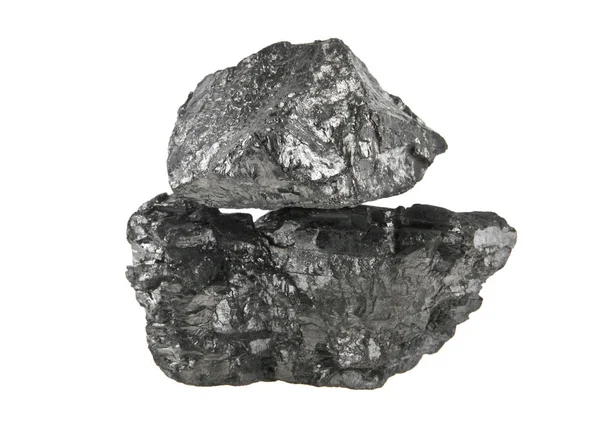 Άνθρακας απομονωμένος σε λευκό φόντο — Φωτογραφία Αρχείου