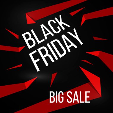 Siyah Cuma satış arka plan. Kırmızı kurdele ile stilize. Vektör çizim