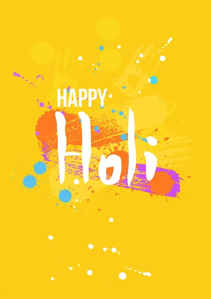 Creative Flyer, Banner or Pamphlet design for Indian Festival of Colours, Happy Holi celebration. Dirty artistic elements — Stock Vector