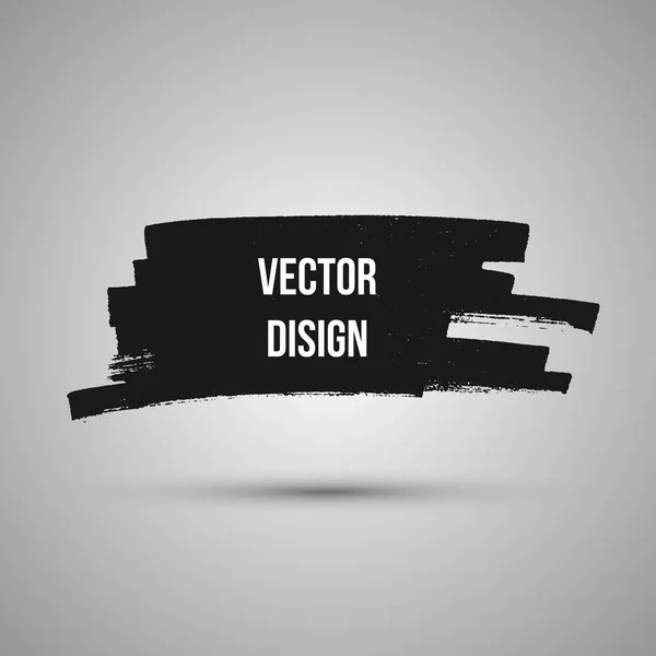 Hand drawn shape. Label, logo design element. Brush abstract frame. Vector illustration. — Stock Vector