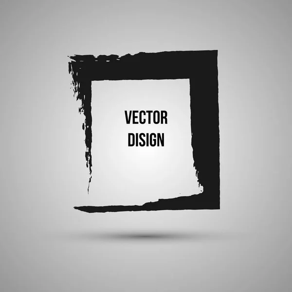 Forma desenhada à mão. Etiqueta, elemento de design do logotipo. Pincel quadro abstrato. Ilustração vetorial . — Vetor de Stock