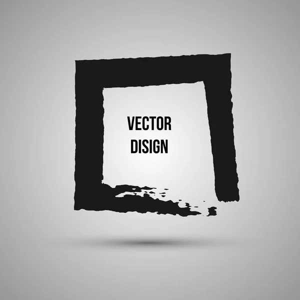Handgezeichnete Form. Etikett, Logo-Gestaltungselement. Pinsel abstrakten Rahmen. Vektorillustration. — Stockvektor