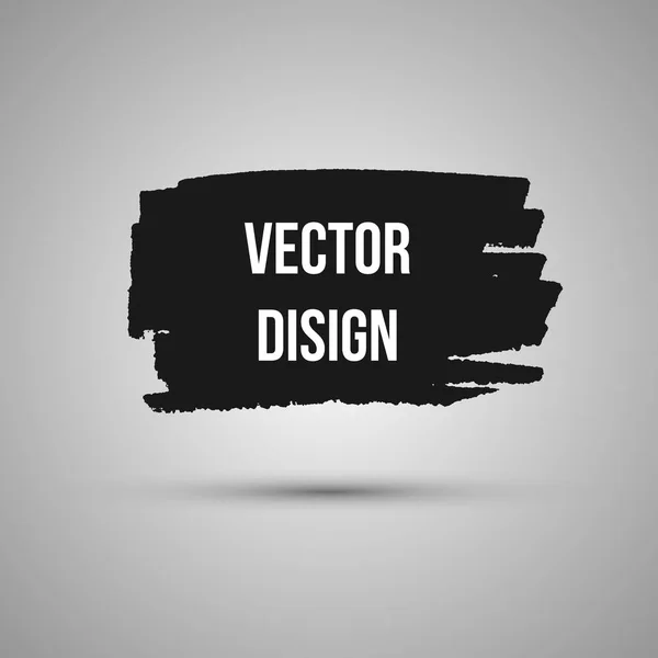 Forma desenhada à mão. Etiqueta, elemento de design do logotipo. Pincel quadro abstrato. Ilustração vetorial . — Vetor de Stock