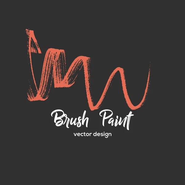 Peinture dessinée à la main. Étiquette, élément design logo. Illustration vectorielle . — Image vectorielle