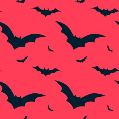 Siyah sopası ile Seamless Cadılar Bayramı modeli. Vektör arka plan