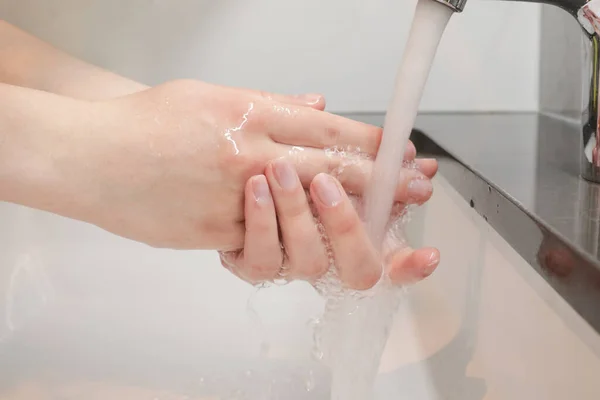 Het Proces Van Handen Wassen — Stockfoto