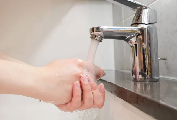 Het Proces Van Handen Wassen — Stockfoto