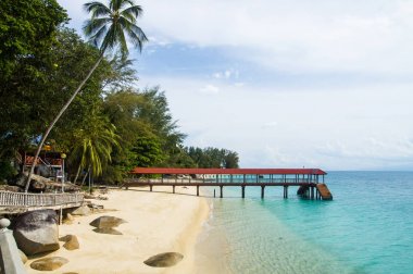 Pulau Perhentian, Malezya plajda iskele.