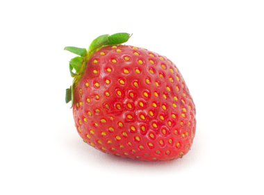 Studio beyaz zemin üzerine çilek marco görüntülemek portre