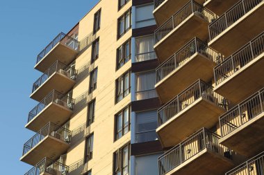 kentsel cephe daire konut daire balkon bina yapısı