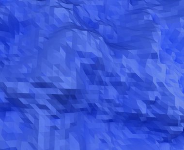 düşük Poli 3d illüstrasyon mavi arka plan işleme