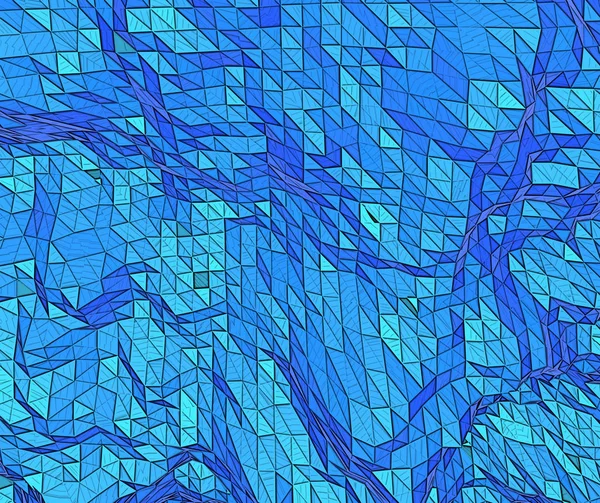 3D-Darstellung niedriger Polygon-Hintergrund blaue Abbildung — Stockfoto
